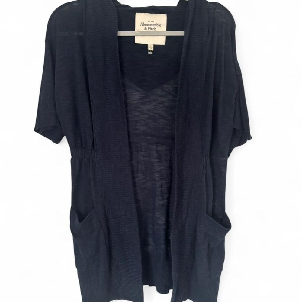 Abercrombie-fitch Women's Navy and Blue Cardigan